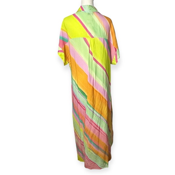 FRNCH Galiena Multicolor Stripe Midi Dress NEW Size XS - Picture 7 of 13